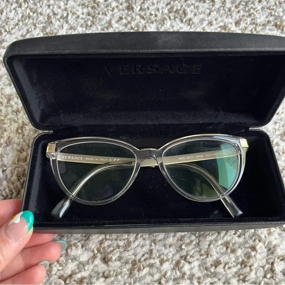 EUC Women's Versace Clear Eyeglasses Frames MOD. 3271 5305 52/16 140 with Case - Picture 1 of 8